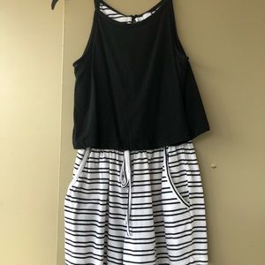 SOLD!! Black & White Romper